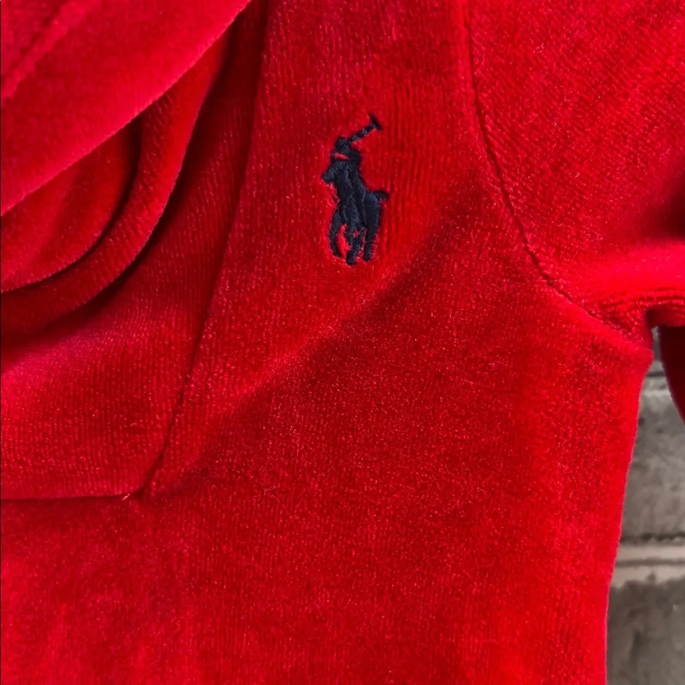 Baby Ralph Lauren Vibrant Red romper‎